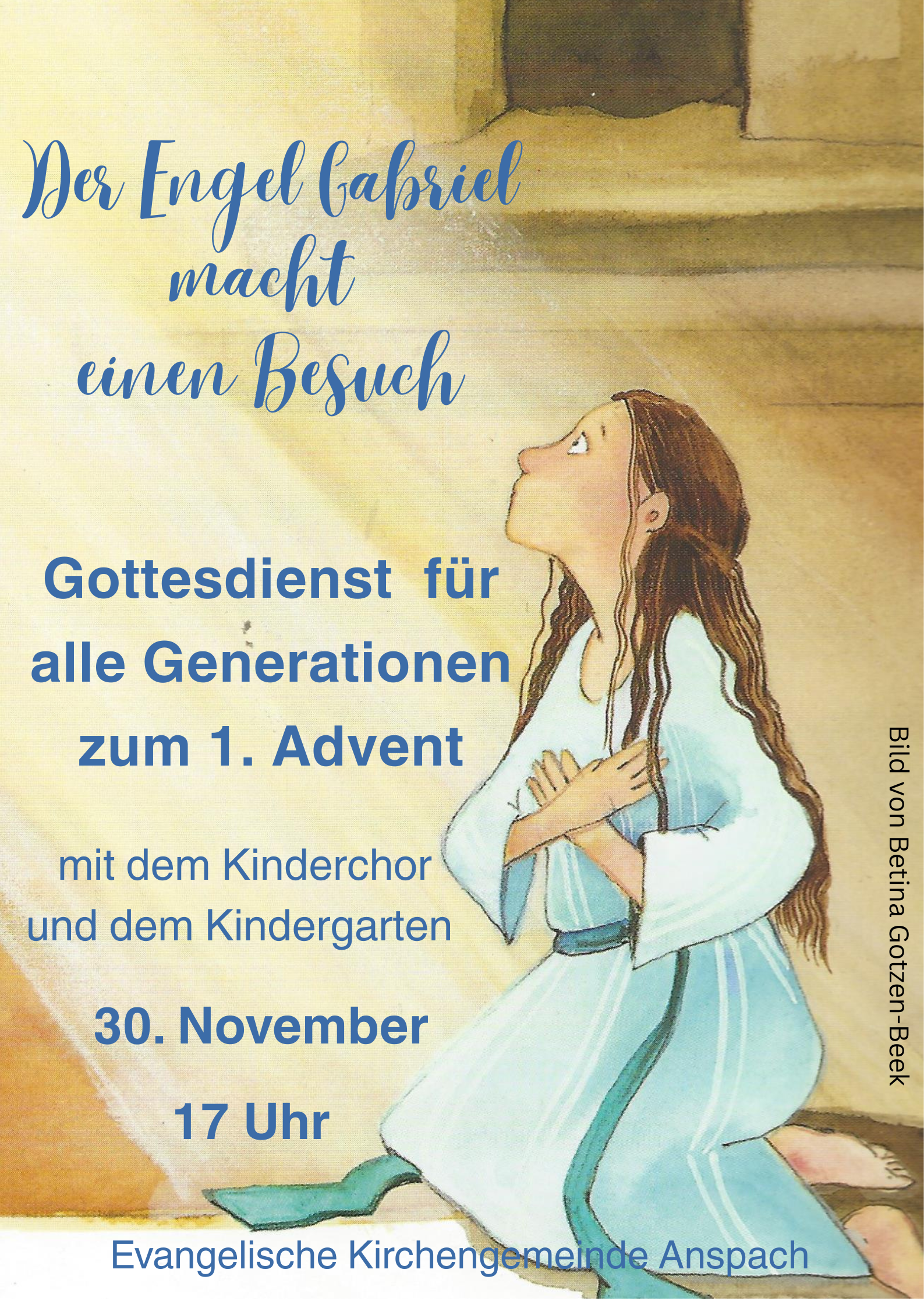 Engel Gabriel macht einen Besuch