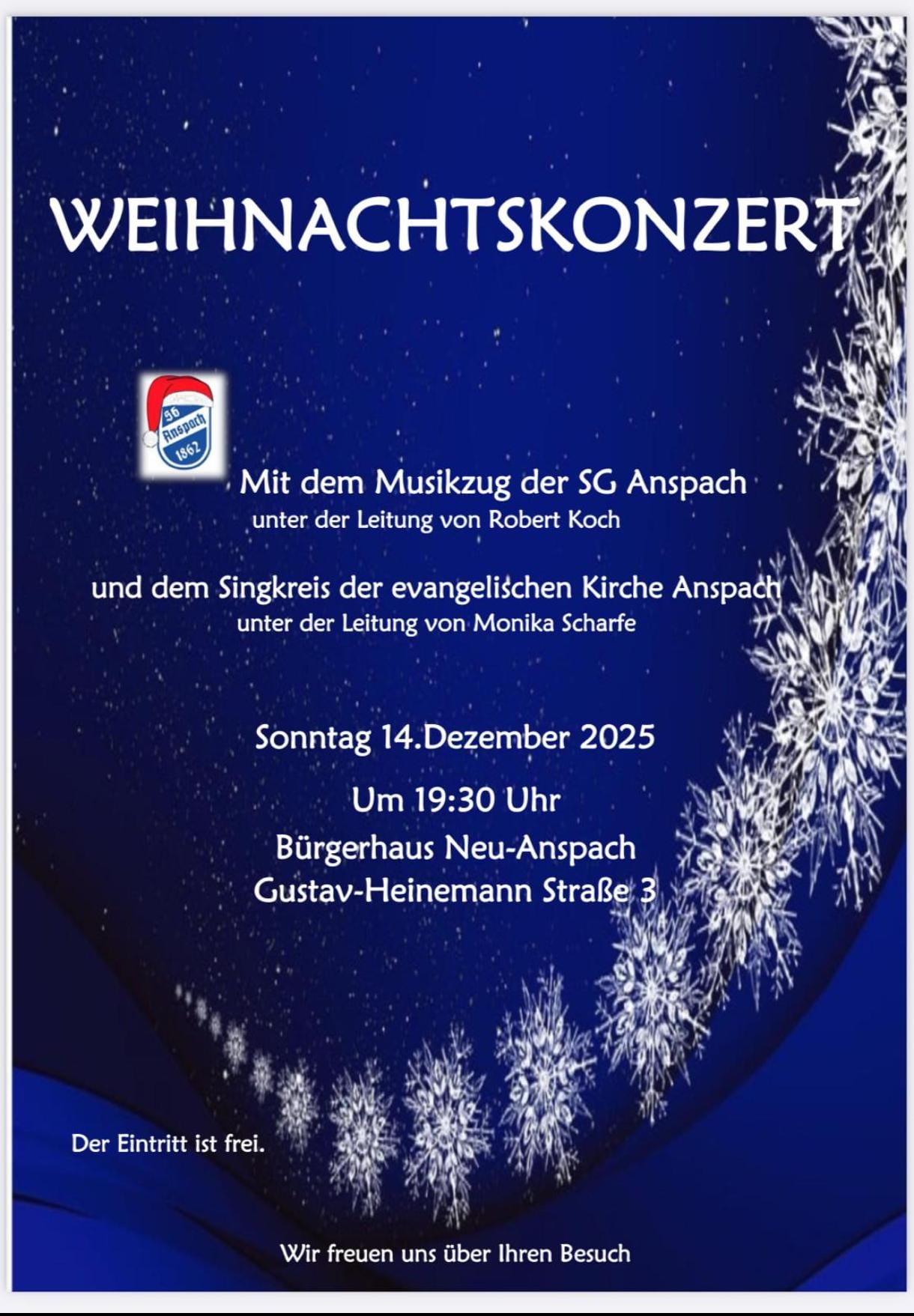 Konzert des SGA Musikzug und Singkreis der ev. Kirchengemeinde Anspach