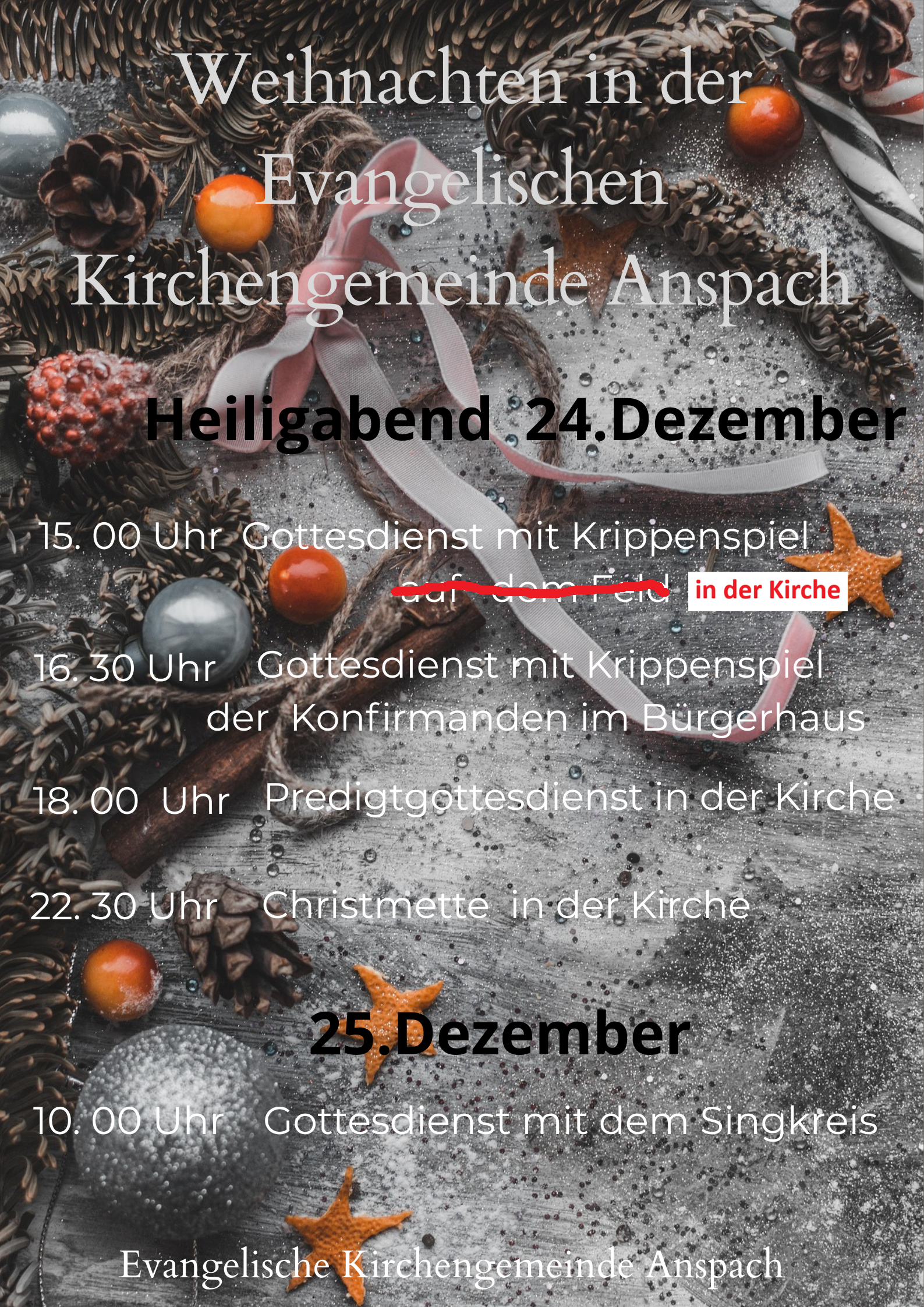 Weihnachtsgottesdienste